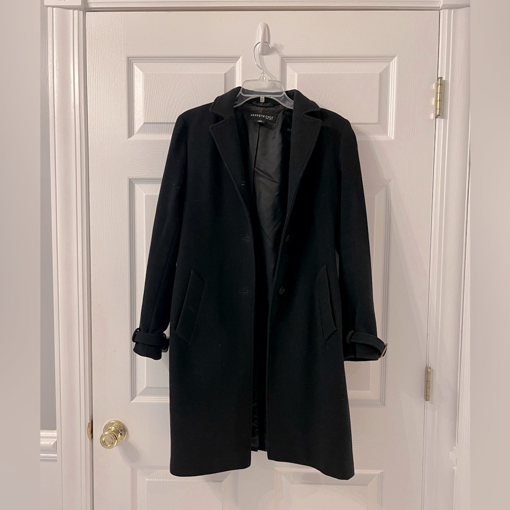 Kenneth Cole black wool coat